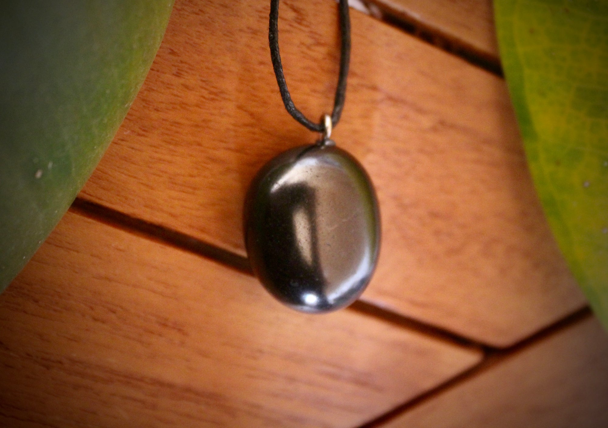 Shungite Essence Pendant, Tumble Stone Pendant.