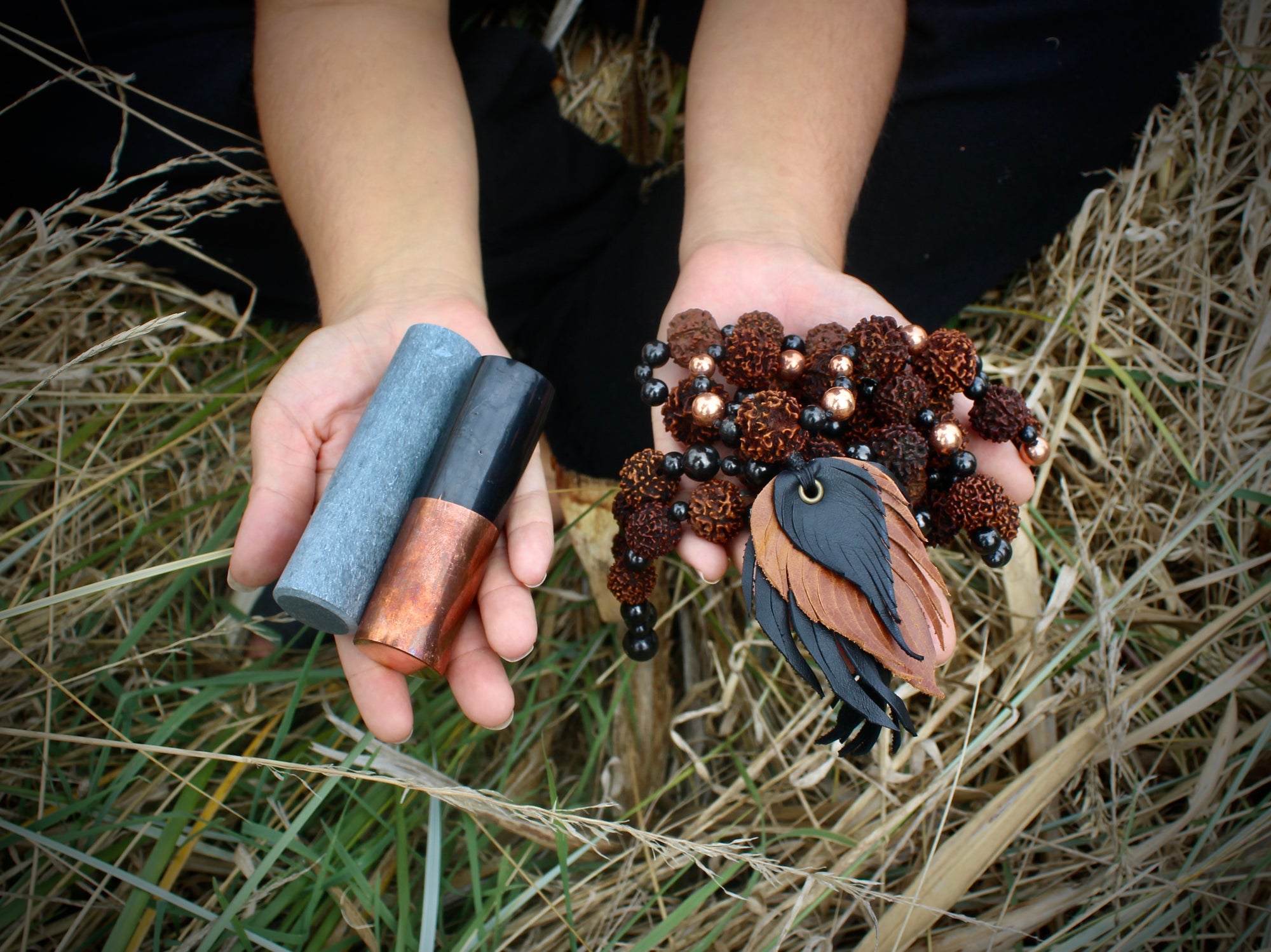 Shungite, Rudraksha Mala