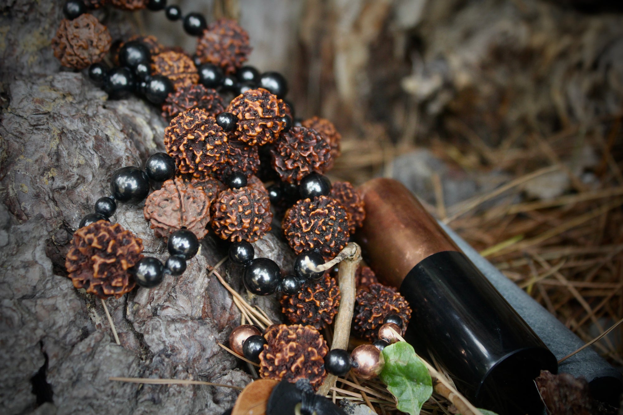 Shungite, Rudraksha Mala