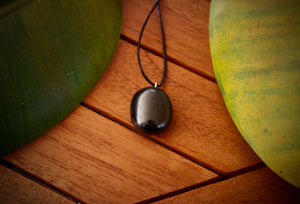 Shungite Essence Pendant, Tumble Stone Pendant.