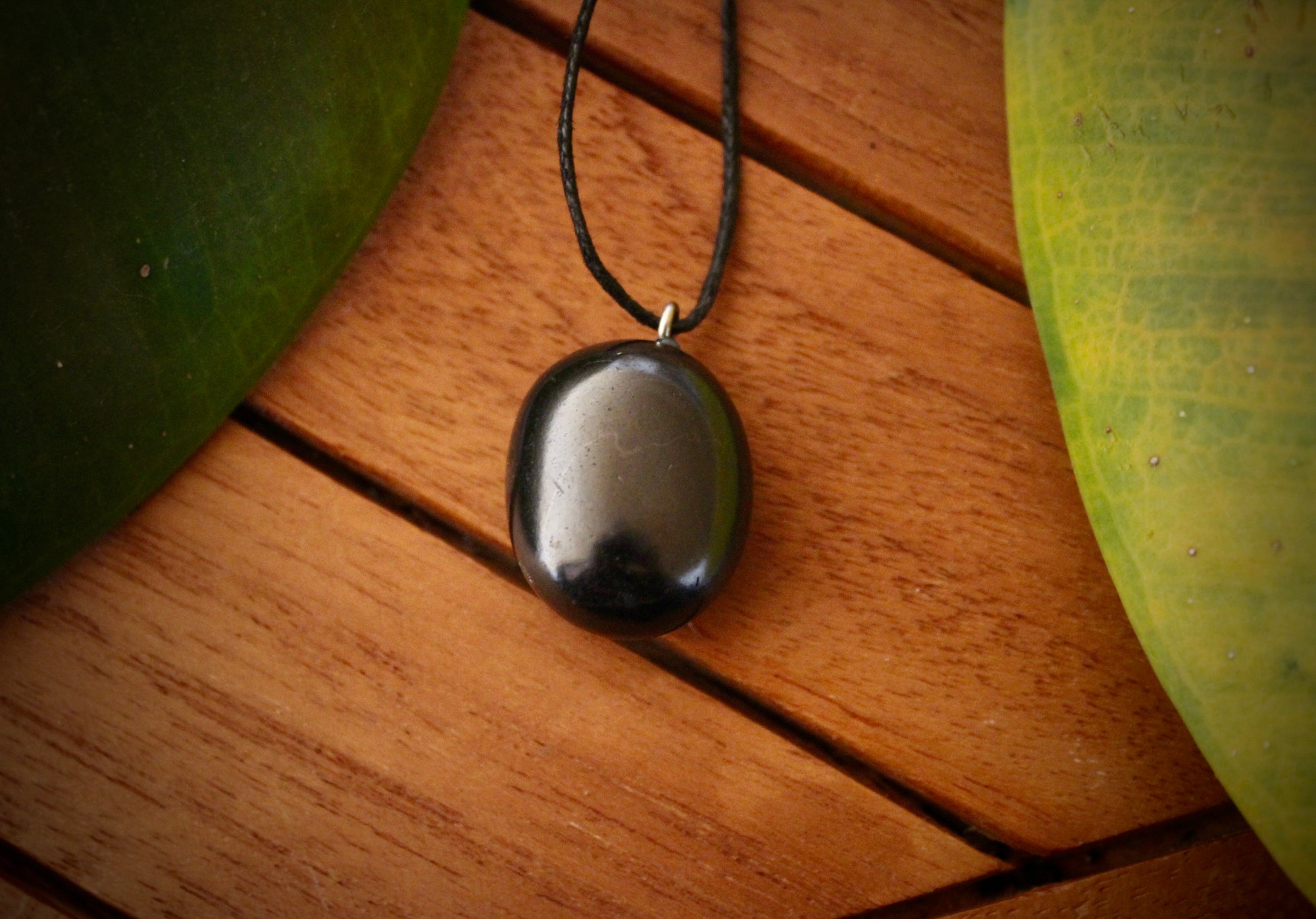 Shungite Essence Pendant, Tumble Stone Pendant.